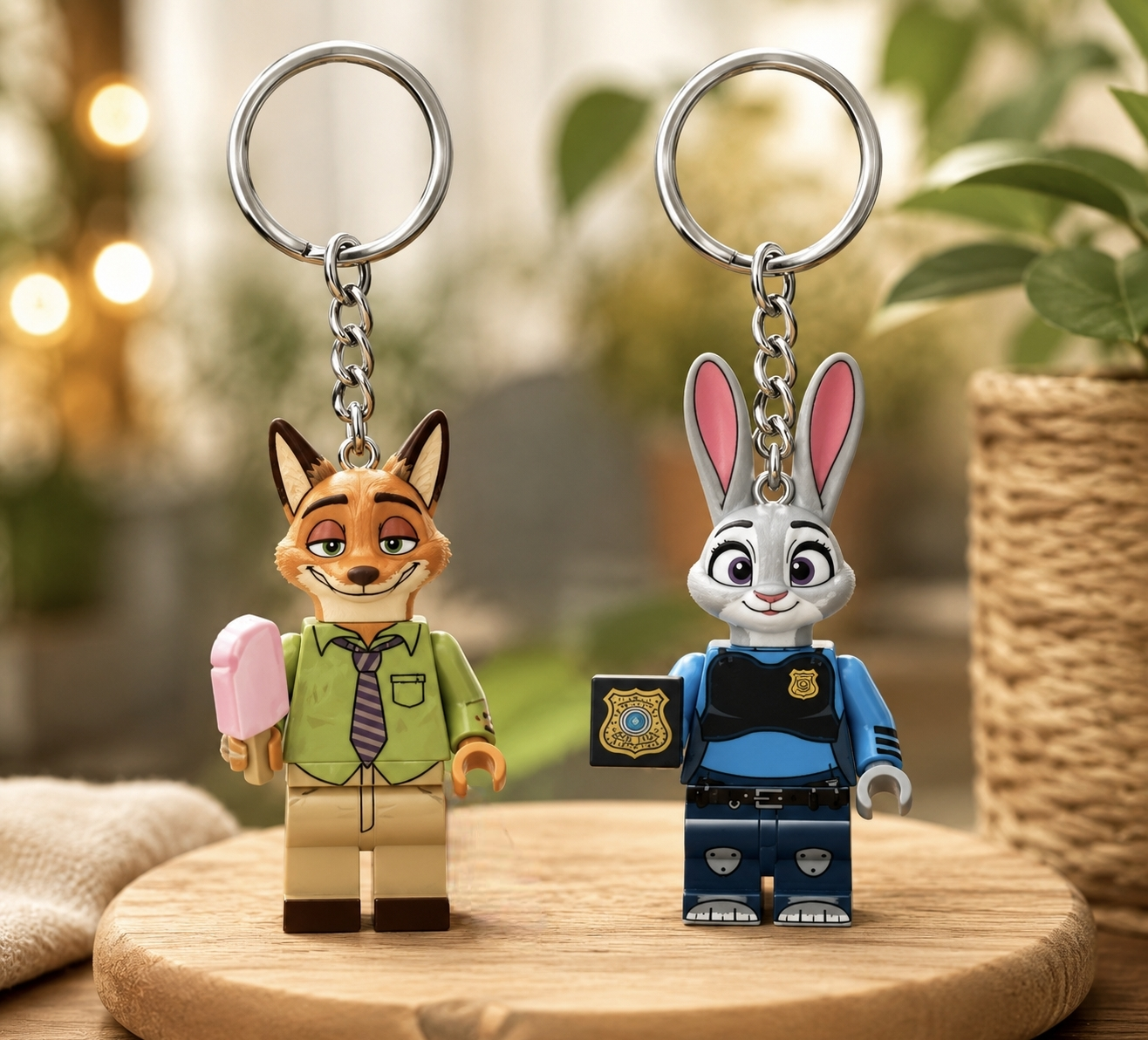 Nick ve Judy çift anahtarlık ürün görseli