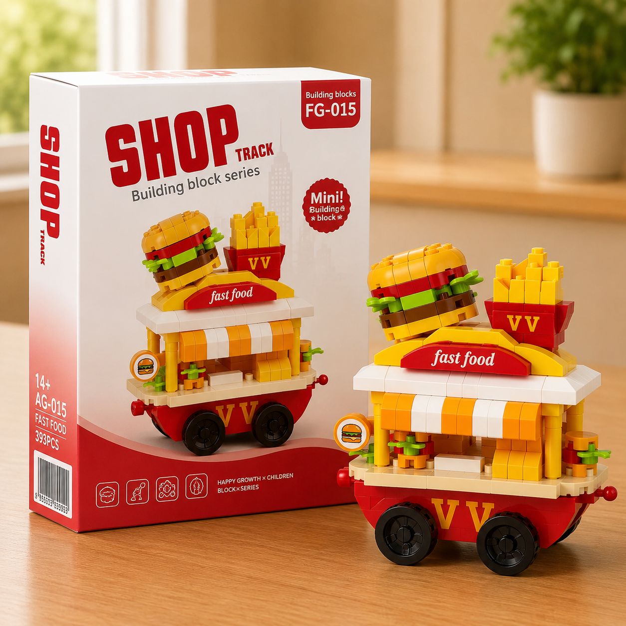Mini Fast Food Shop Track Blok Yapı Taşı Seti FG-015