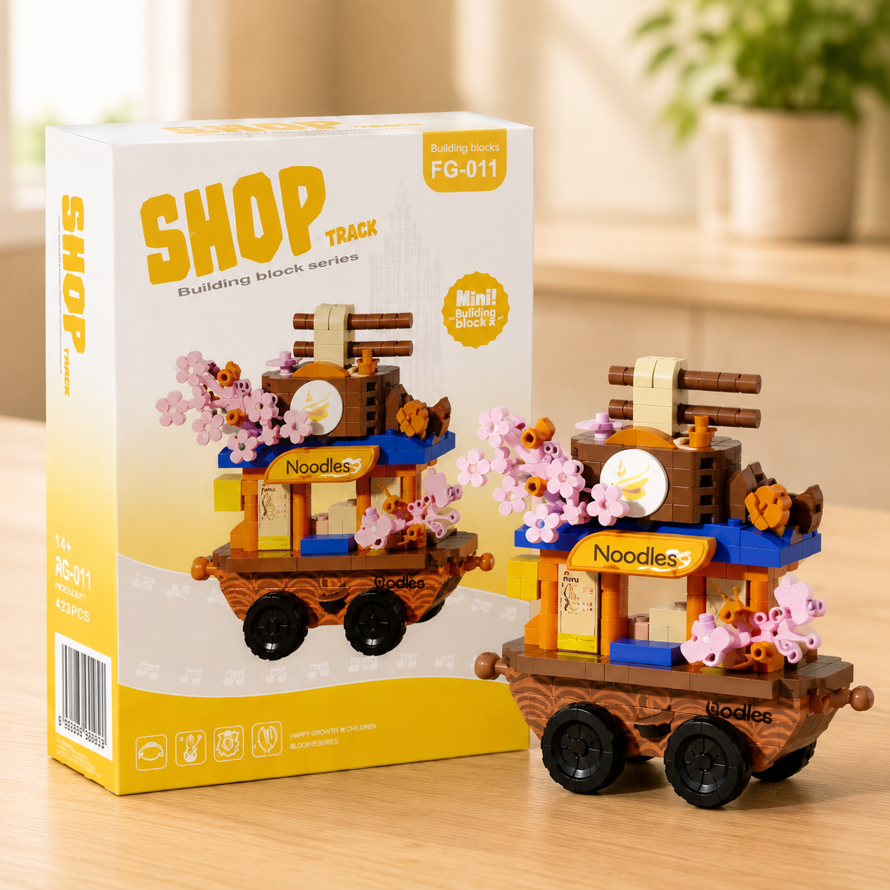 Mini Noodles Shop Track Blok Yapı Taşı Seti FG-011