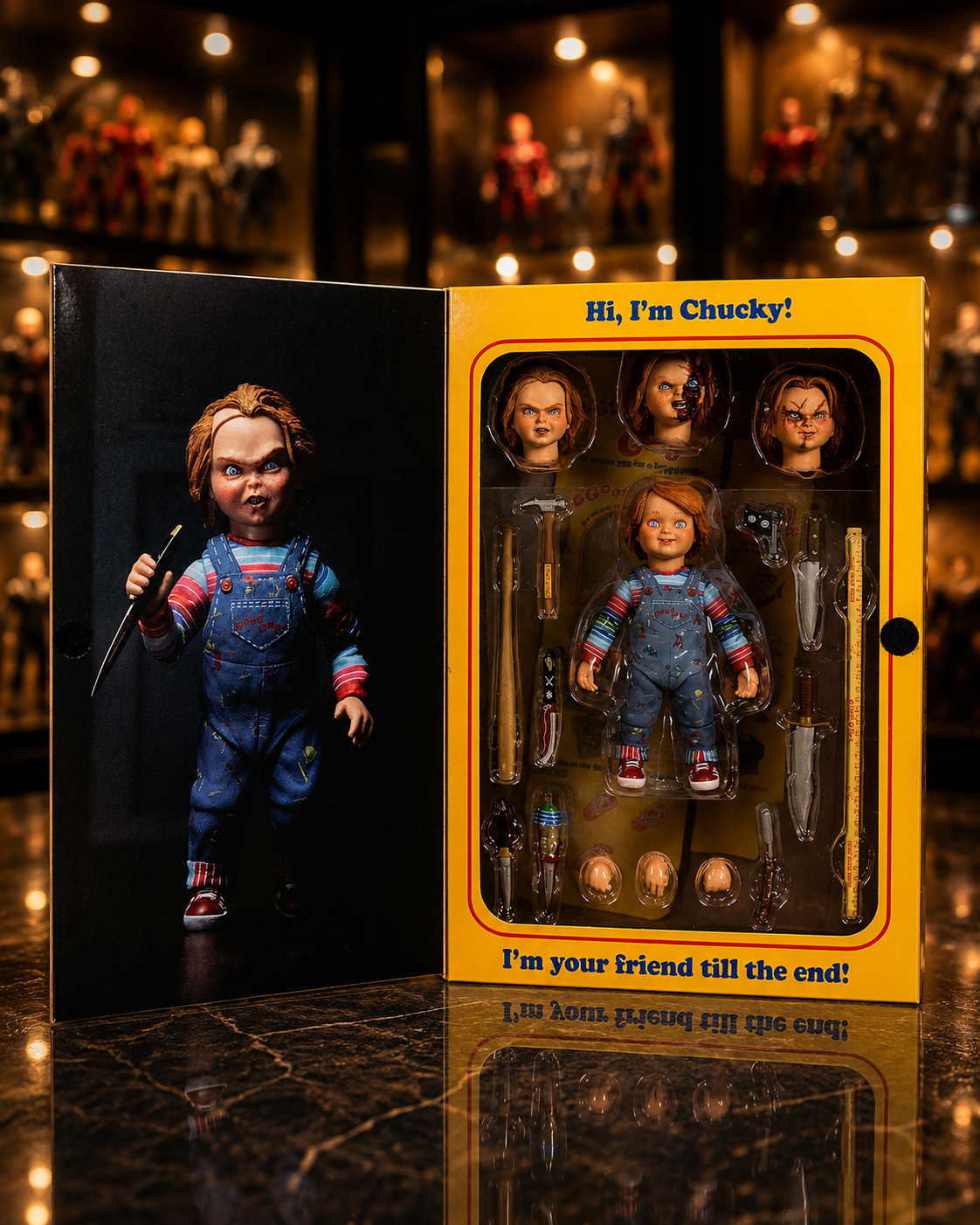 NECA Chucky Ultimate Action Figure - Kutu açık görünüm