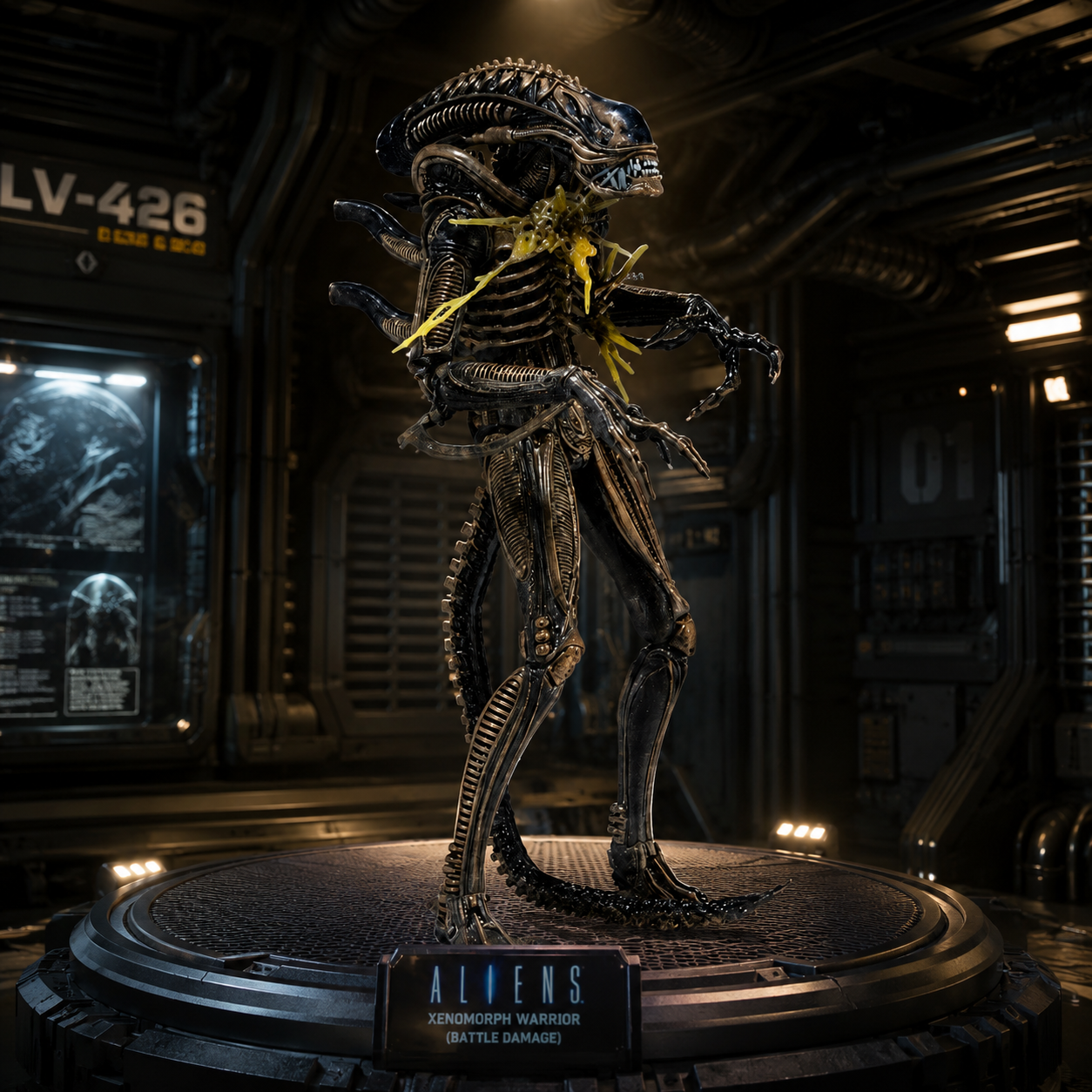 NECA Xenomorph Warrior Battle Damaged - Sinematik poz