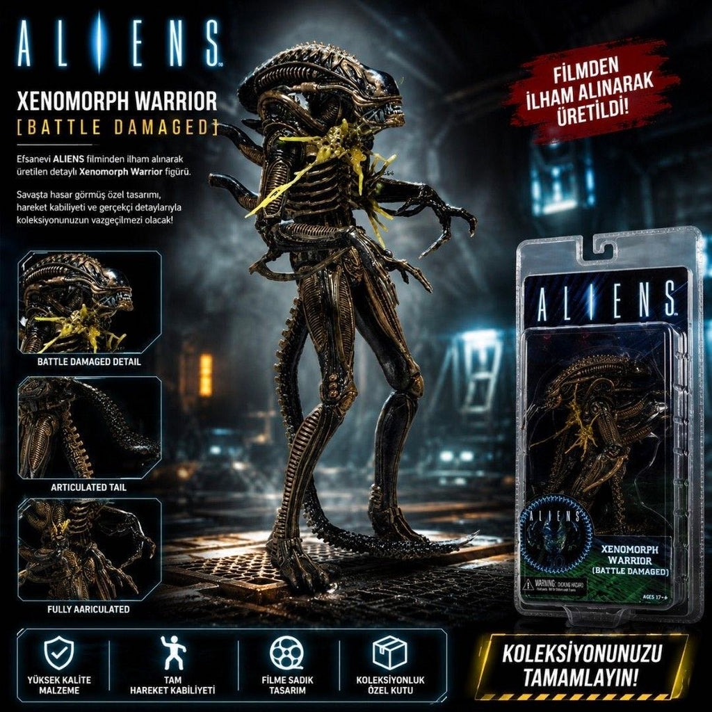 NECA Xenomorph Warrior Battle Damaged - Tanıtım görseli