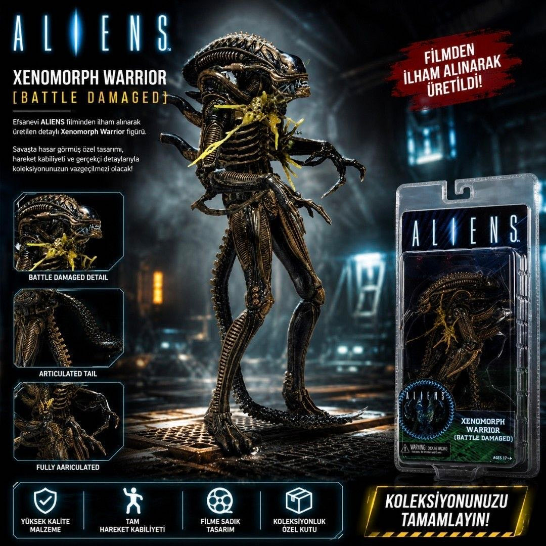 NECA Xenomorph Warrior Battle Damaged - Tanıtım görseli
