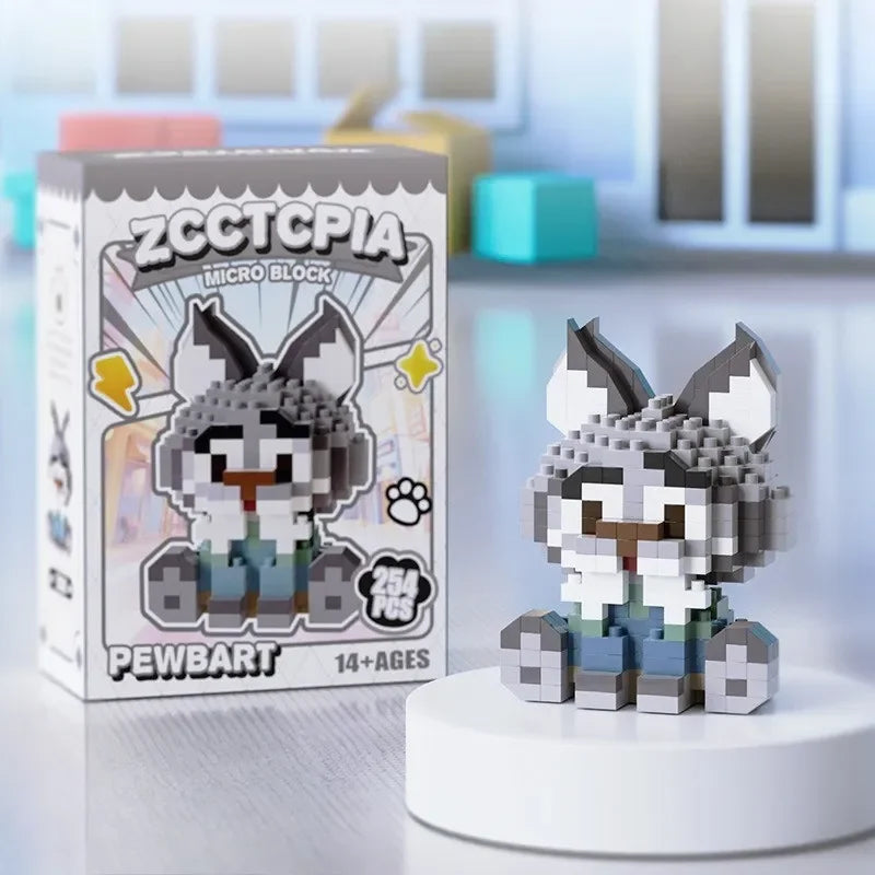 Zootopia Pewbart mikro blok figürü ve kutusu